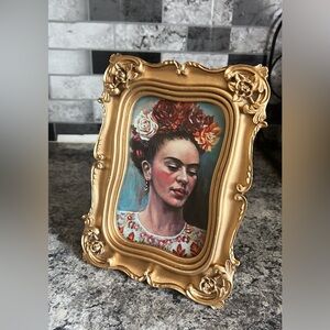 Friday kahlo golden vintage picture frame